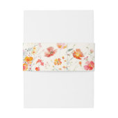 farbenfrohe Wildblume Hochzeit Einladungsbanderole (Rückseitenbeispiel)