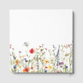 farbenfrohe Wildblume Hochzeit Gästebuch (Rückseite)