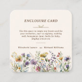 Farbenfrohe Wildblume Hochzeit im Wasser Begleitkarte (Vorderseite)