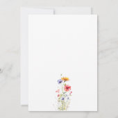 Farbenfrohe Wildblume Hochzeit Probe Dinner Einladung (Rückseite)