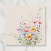 Farbenfrohe Wildblume Hochzeit Vielen Dank für Ihr Geschenkanhänger (Rückseite)