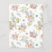 Farbenfrohe Wildblume Hochzeitsdetails Begleitkarte (Rückseite)