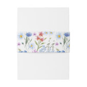 Farbenfrohe Wildblume Hochzeitsfeier Einladungsbanderole (Rückseitenbeispiel)