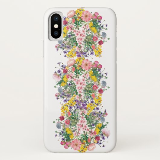 Farbenfrohe Wildblume iPhone Case (Rückseite)