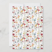 Farbenfrohe Wildblume Kinderdusche Einladung (Rückseite)