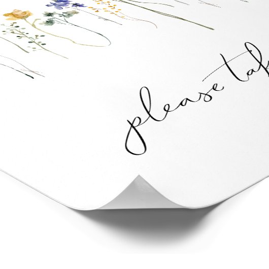 Farbenfrohe Wildblume Kinderdusche Favoriten Schil Poster (Ecke)