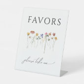 Farbenfrohe Wildblume Kinderduschfavoriten Sockelschild (Vorderseite)