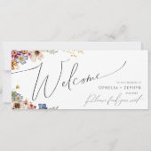 Farbenfrohe Wildblume | Kopf der Gartensitzkarte (Rückseite)