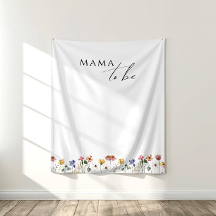 Farbenfrohe Wildblume Mama als Hintergrund Wandteppich