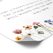 Farbenfrohe Wildblume | Meadow Foto Guest Book Sig Poster (Ecke)