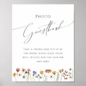 Farbenfrohe Wildblume | Meadow Foto Guest Book Sig Poster (Vorne)