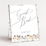 Farbenfrohe Wildblume | Meadow Guest Book Sign Poster<br><div class="desc">Diese farbenfrohe Wildblume | Gästebuchschild auf der Wiese ist perfekt für Ihre einfache, skurrile Sommerhochzeit. Die hellen, zauberhaften Rosa-, Gelb-, Orange- und Goldfloralen verleihen diesem Produkt das Gefühl eines minimalistisch eleganten Vintagen Hippie-Frühlingsgartens. Das moderne Design ist künstlerisch und zart und zeigt eine klassische erdige Wiese in Aquarell. Egal für welchen...</div>