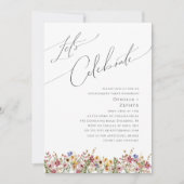 Farbenfrohe Wildblume | Meadow Let's Celebrate Einladung (Vorderseite)