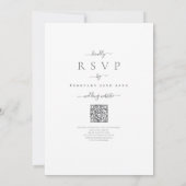 Farbenfrohe Wildblume Meadow QR-Hochzeit Einladung (Rückseite)