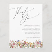 Farbenfrohe Wildblume | Meadow Table Dankeschön Ca Postkarte (Vorderseite)