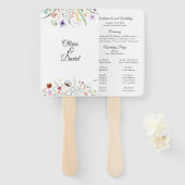 Farbenfrohe Wildblume Meadow Wedding Programm Fächer (Vorne und Hinten)