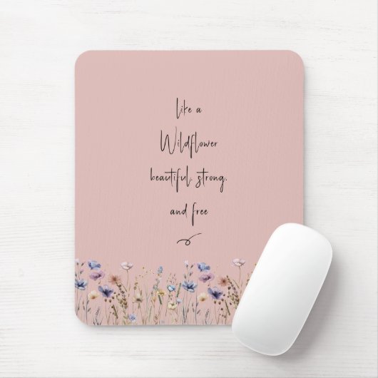 Farbenfrohe Wildblume Mousepad (Mit Mouse)