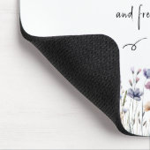 Farbenfrohe Wildblume Mousepad (Ecke)