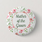 Farbenfrohe Wildblume Mutter des Bräutigams Button (Vorderseite)