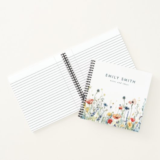 Farbenfrohe Wildblume Notizblock (Innenseite)