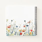 Farbenfrohe Wildblume Notizblock (Rückseite)