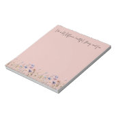Farbenfrohe Wildblume Notizblock (Rotiert)