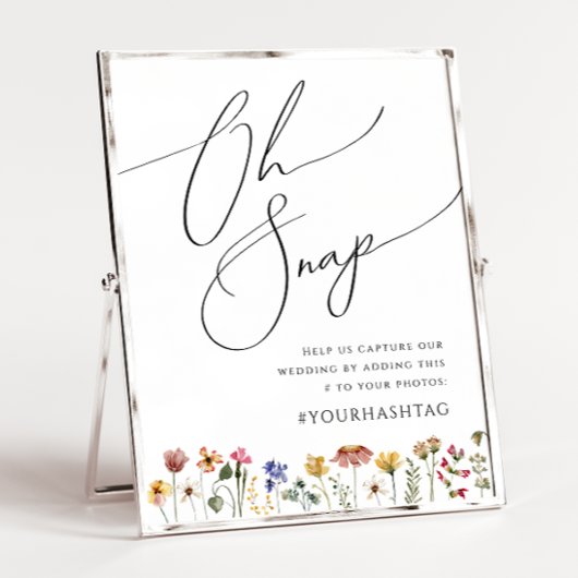 Farbenfrohe Wildblume | Oh Snap Hashtag Poster