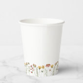 Farbenfrohe Wildblume Pappbecher (Rechts)
