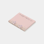 Farbenfrohe Wildblume Post-it Klebezettel (angewinkelt)