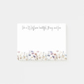 Farbenfrohe Wildblume Post-it Klebezettel (Vorderseite)