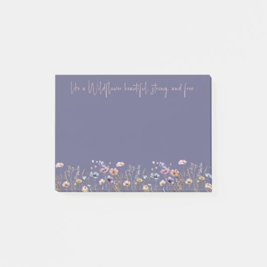 Farbenfrohe Wildblume Post-it Klebezettel (Vorderseite)