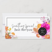 Farbenfrohe Wildblume Pumpkin Geschenkzertifikat (Vorderseite)