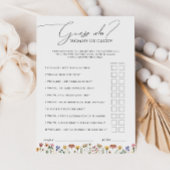 Farbenfrohe Wildblume raten, wer Mama- oder Daddy- Einladung