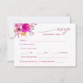 Farbenfrohe Wildblume RSVP Karte (Vorderseite)