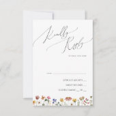 Farbenfrohe Wildblume | RSVP-Karte RSVP Karte (Vorderseite)