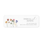 Farbenfrohe Wildblume | Rücksendeadresse (Vorne)