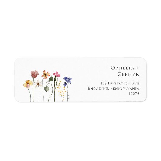 Farbenfrohe Wildblume | Rücksendeadresse