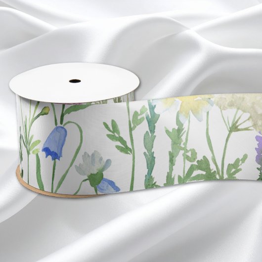 Farbenfrohe Wildblume Satinband