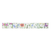 Farbenfrohe Wildblume Satinband (Vorderseite)