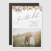 Farbenfrohe Wildblume | SAVE THE DATE Magneteinladung (Vorne/Hinten)