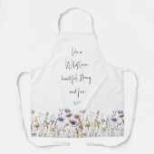 Farbenfrohe Wildblume Schürze (Vorderseite)