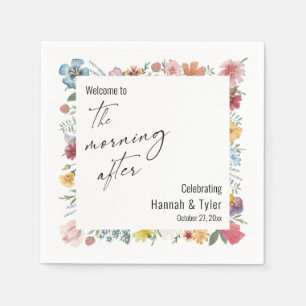 Farbenfrohe Wildblume Serviette