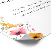 Farbenfrohe Wildblume "Share your favorisierte mem Poster (Ecke)