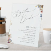 Farbenfrohe Wildblume | Signaturgetränke Sockelschild (In Situ)