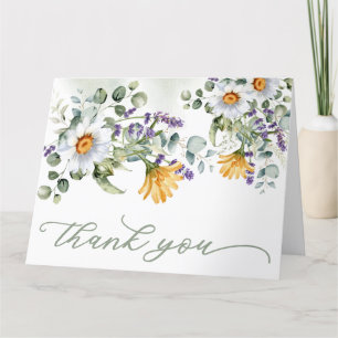 Farbenfrohe Wildblume Sommerfrühlingssonne geklapp Dankeskarte
