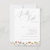 Farbenfrohe Wildblume | Song Request RSVP Karte (Vorderseite)