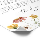 Farbenfrohe Wildblume Späte Nachttaucher signieren Poster (Ecke)