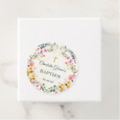 Farbenfrohe Wildblume Taufe Geschenkanhänger (Beispiel)