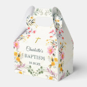 Farbenfrohe Wildblume Taufe Geschenkschachtel (Rückseite)