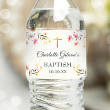 Farbenfrohe Wildblume Taufe Papier Teller